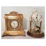 Brass clock & anniversary clock