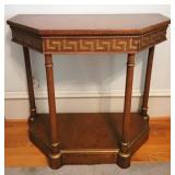 Roman Key Carved Table, marked Cannelle