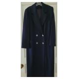 100% wool Navy Blue 3/4 length Women