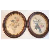 Pair of Oval Walnut Shadow Box Frames