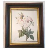 Walnut Shadow Box w/ floral print