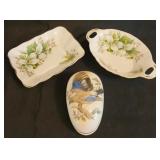 2 Royal Albert Trinket Dishes & Coalport Box