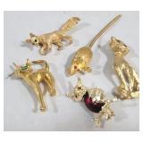 Vintage Costume Animal Pins