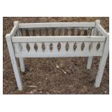 Wood carved planter box - 28 x 39 x 16