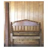 Spool carved bed with rails - 48 x 55 x 75