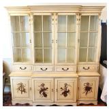 Vintage 2-piece Painted Breakfront