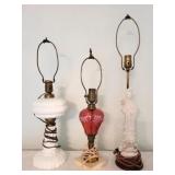 Group Lot of 3 Lamps