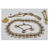 Group Lot of Vintage Jewelry, charm signed 14k gf