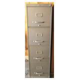 4 Drawer metal file cabinet - 53 x 15 x 28