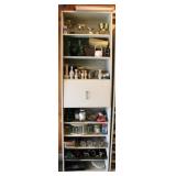 Metal shelf with contents - 87 x 26.5 x 14