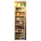 Metal shelf with contents - 87 x 26.5 x 14