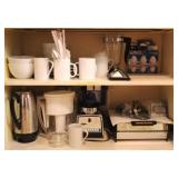 Cabinet lot assorted items