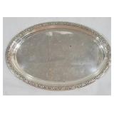 International Prelude oval sterling tray