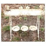 Vintage metal planter - 26 x 25.5 x 7.5