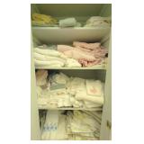 Closet lot of assorted linens