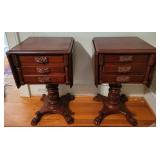 Carlton McLendon acanthus carved pair stands