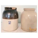 Pair of Crocks - AS IS - both cracked