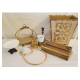 Lot of Assorted Items (brass bathroom stuff)