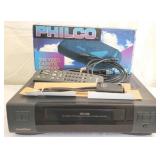 Goldstar VCR jw/ remote & VHS tape rewinder