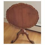 Mahogany Pie Crust Tilt top Table