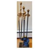 Brass Fireplace Tool Set