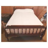 Vintage Full-Sized Spindle Bed w/ bedding