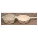 2 Corning Cornflower dishes
