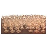 49 Pc set of vintage glass stemware