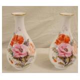 2 Noritake Porcelain Flower Vases