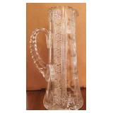 Cut glass tankard pitcher - 11.5"