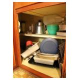 Cabinet lot of items