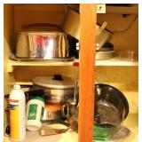 Cabinet lot of items