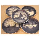 5 Royal Copenhagen plates - 7.25"