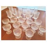 Group of vintage cut stemware