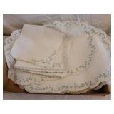Box lot of vintage linens