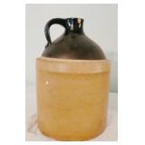 Brown & White Jug, 11", with chips