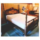 Vintage Depression Carved Full-Size Bed