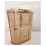 Mid-Century Lucite & Brass Handbag