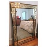 Vintage Mirror adorned with dogwoods