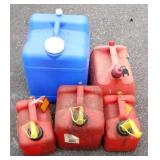 5 Plastic gas cans