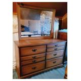 Dresser w/ mirror, by American Drew