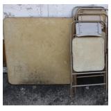 5 Pc Samsonite folding table & chair set