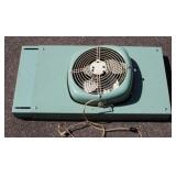 Vintage Lasko teal window fan - 15 x 28