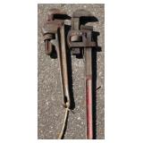 2 Pipe wrenches, 16" & 14"