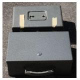 2 Metal lock boxes - 12 x 8.5 , 8 x 11