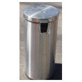 Flip top metal trash can - 28 x 11.5