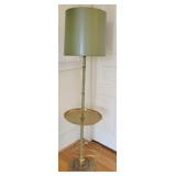 Mid-Century Floor Lamp w/ Brass Table