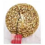 Gold Three Hands Metal Orb