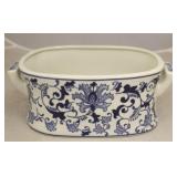 Small blue & white tub
