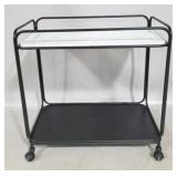 Home Insights marble top metal bar cart